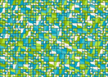 Soyut Geometrik Desen üretken hesaplama sanatı çizimi