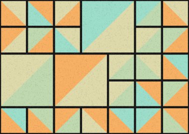 Soyut Geometrik Desen üretken hesaplama sanatı çizimi