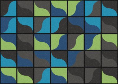 Soyut Geometrik Desen üretken hesaplama sanatı çizimi