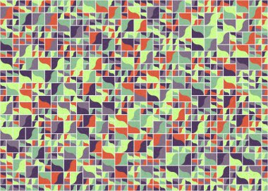 Soyut Geometrik Desen üretken hesaplama sanatı çizimi