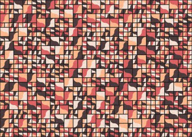 Soyut Geometrik Desen üretken hesaplama sanatı çizimi