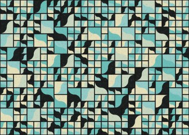 Soyut Geometrik Desen üretken hesaplama sanatı çizimi