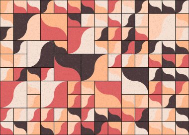 Soyut Geometrik Desen üretken hesaplama sanatı çizimi