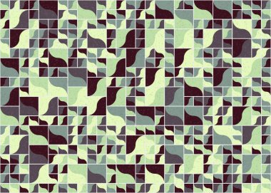 Soyut Geometrik Desen üretken hesaplama sanatı çizimi