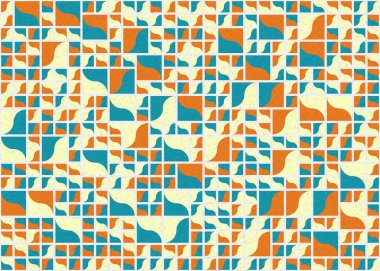 Soyut Geometrik Desen üretken hesaplama sanatı çizimi