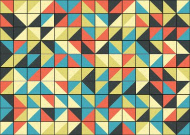 Soyut Geometrik Desen üretken hesaplama sanatı çizimi