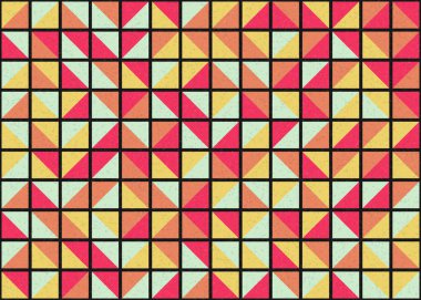 Soyut Geometrik Desen üretken hesaplama sanatı çizimi