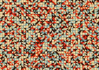 Soyut Geometrik Desen üretken hesaplama sanatı çizimi