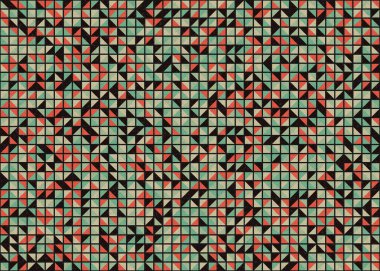 Soyut Geometrik Desen üretken hesaplama sanatı çizimi