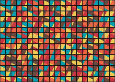 Soyut Geometrik Desen üretken hesaplama sanatı çizimi