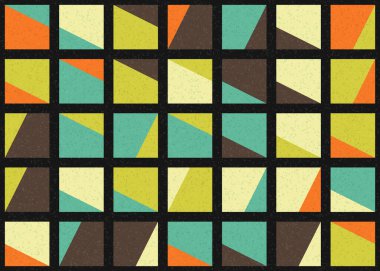 Soyut Geometrik Desen üretken hesaplama sanatı çizimi