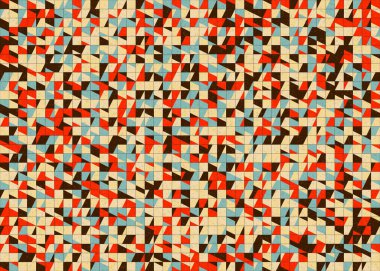 Soyut Geometrik Desen üretken hesaplama sanatı çizimi