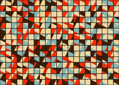 Soyut Geometrik Desen üretken hesaplama sanatı çizimi