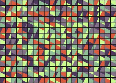 Soyut Geometrik Desen üretken hesaplama sanatı çizimi