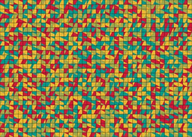 Soyut Geometrik Desen üretken hesaplama sanatı çizimi