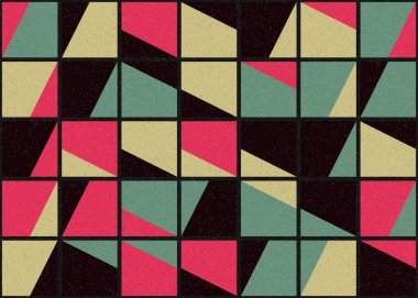 Soyut Geometrik Desen üretken hesaplama sanatı çizimi