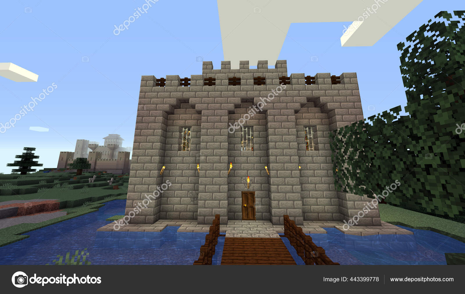 Minecraft Game February 2021 Sample Simply Stone Medieval Castle Minecraft  – Stock Editorial Photo © Yuriy_Vlasenko #447533624