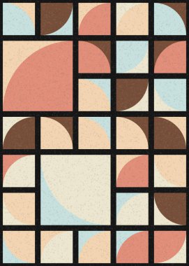 Soyut Geometrik Desen üretken hesaplama sanatı çizimi 