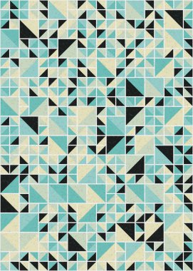 Soyut Geometrik Desen üretken hesaplama sanatı çizimi