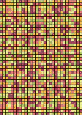 Soyut Geometrik Desen üretken hesaplama sanatı çizimi