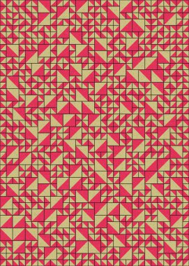 Soyut Geometrik Desen üretken hesaplama sanatı çizimi