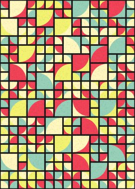 Soyut Geometrik Desen üretken hesaplama sanatı çizimi