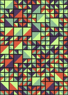 Soyut Geometrik Desen üretken hesaplama sanatı çizimi 