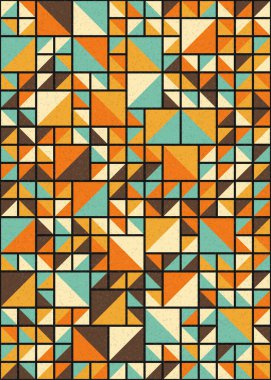 Soyut Geometrik Desen üretken hesaplama sanatı çizimi