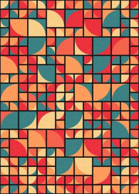 Soyut Geometrik Desen üretken hesaplama sanatı çizimi