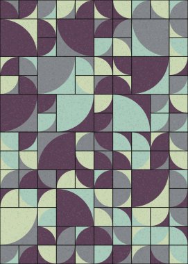 Soyut Geometrik Desen üretken hesaplama sanatı çizimi 