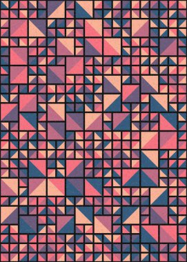 Soyut Geometrik Desen üretken hesaplama sanatı çizimi