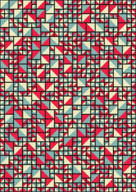 Soyut Geometrik Desen üretken hesaplama sanatı çizimi 