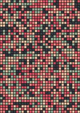 Soyut Geometrik Desen üretken hesaplama sanatı çizimi