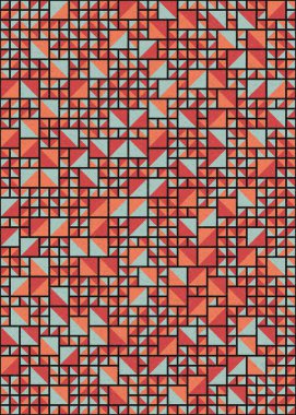 Soyut Geometrik Desen üretken hesaplama sanatı çizimi