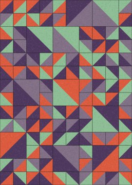 Soyut Geometrik Desen üretken hesaplama sanatı çizimi