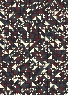 Soyut Geometrik Desen üretken hesaplama sanatı çizimi