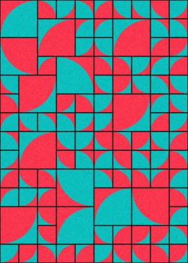 Soyut Geometrik Desen üretken hesaplama sanatı çizimi