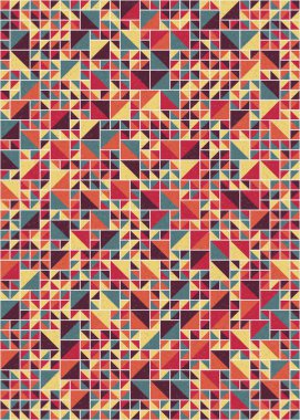 Soyut Geometrik Desen üretken hesaplama sanatı çizimi