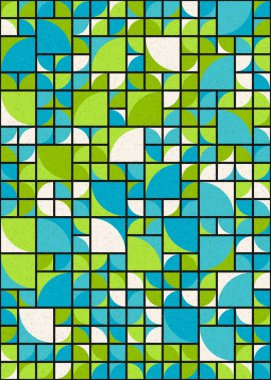 Soyut Geometrik Desen üretken hesaplama sanatı çizimi