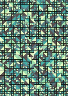 Soyut Geometrik Desen üretken hesaplama sanatı çizimi 