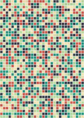 Soyut Geometrik Desen üretken hesaplama sanatı çizimi