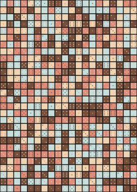 Soyut Geometrik Desen üretken hesaplama sanatı çizimi
