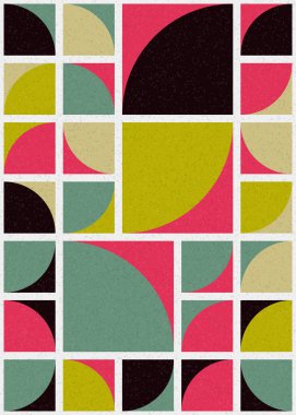 Soyut Geometrik Desen üretken hesaplama sanatı çizimi