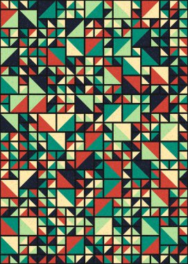 Soyut Geometrik Desen üretken hesaplama sanatı çizimi 