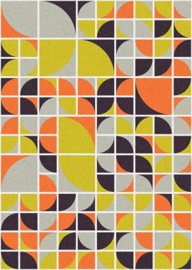 Soyut Geometrik Desen üretken hesaplama sanatı çizimi 