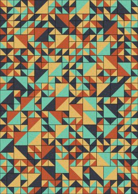 Soyut Geometrik Desen üretken hesaplama sanatı çizimi 