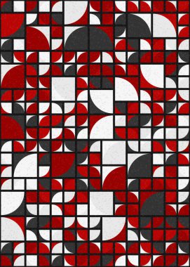 Soyut Geometrik Desen üretken hesaplama sanatı çizimi