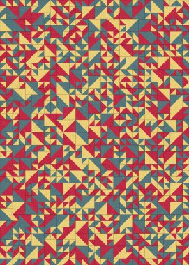 Soyut Geometrik Desen üretken hesaplama sanatı çizimi 