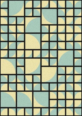 Soyut Geometrik Desen üretken hesaplama sanatı çizimi