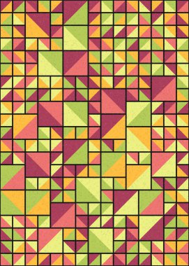 Soyut Geometrik Desen üretken hesaplama sanatı çizimi